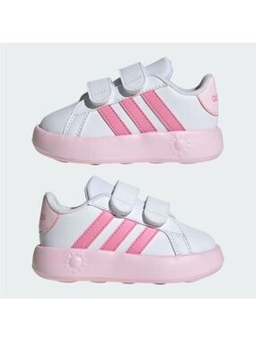 NWT Adidas - Walker and toddler - Grand Court Tennis shoes in white/bliss pink